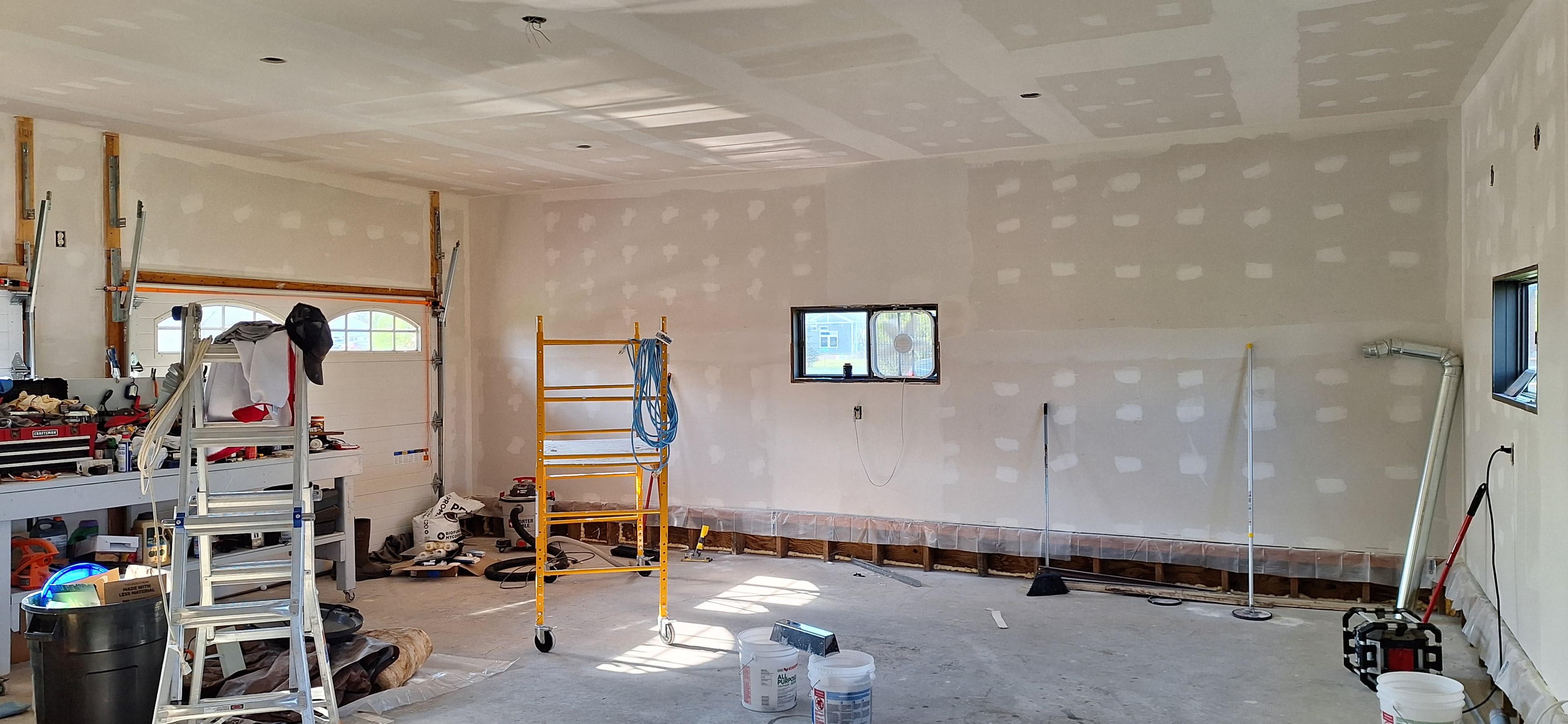 Raw concrete interior before renovation
